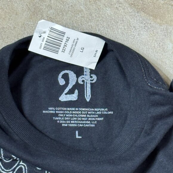 21 Savage Portrait Boyfriend Fit Juniors T-Shirt LARGE New - Picture 6 of 6